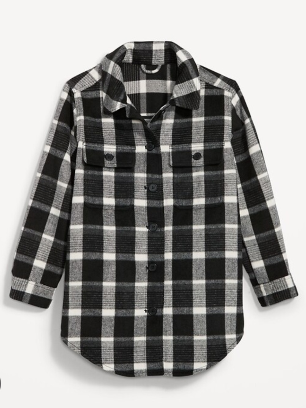 Old Navy Black Plaid Shacket – Size Small